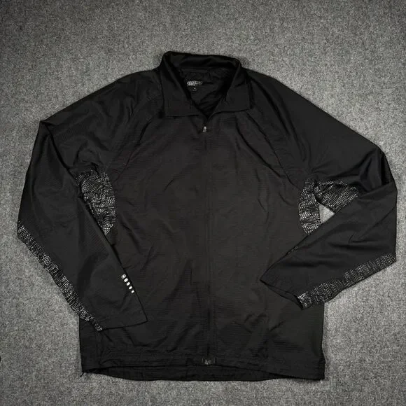 Ogio Endurance Full Zip Jacket Black Reflective Training Active Men’s Medium - Picture 2 of 7